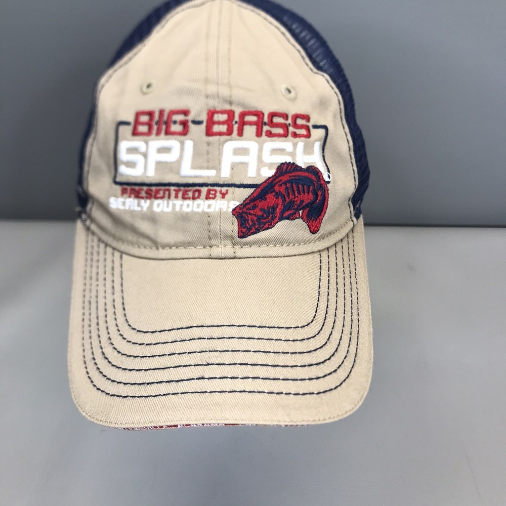 Big Bass Splash Sealy Outdoors Lake Guntersville AL Trucker Hat Cap Adjustable